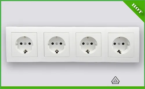 LINA 4-fach Steckdose VDE Unterputz Weiß