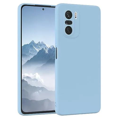EAZY CASE - Silikonhülle für Xiaomi Mi 11i Hülle Silikon Case Blau weich stoßfeste Handyhülle Xiaomi Mi 11i Schutzhülle mit Kameraschutz Dünn Premium Schutz Cover TPU Phone Bumper in Hellblau
