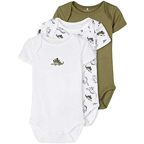 NAME IT Jungen NBMBODY 3P SS Loden Dino NOOS 13189125, Loden Green, 68