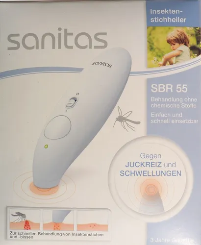 Sanitas SBR 55 Insektenstichheiler Wärme Juckreiz Mücken Wespen Soforthilfe