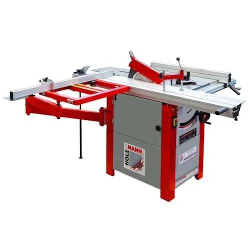 Holzmann Formatkreissäge TS250F1600 400V - Professionelle Formatkreissäge mit höhenverstellbarem Kreissägeblatt und 1600mm Aluminium-Formatschiebetisch für präzise Schnitte. Ideal für Handwerksbetriebe und Tischlereien.