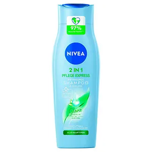 NIVEA 2in1 Express Shampoo & Spülung - Shampoos – Intensive Haarpflege mit Aloe Vera und Glanz Serum für sofortige Pflege und verbessertes Haargefühl in Expresszeit.