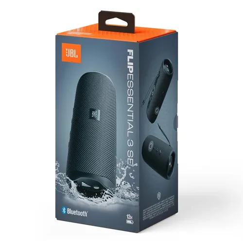 JBL Flip Essential 3 Tragbarer Bluetooth-Lautsprecher, Schwarz