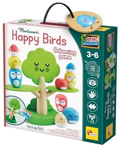 Lisciani Montessori Baby Farbspiel - Interaktives Farblernspiel für Kinder - Entwickelt für Kinder von 1 bis 4 Jahren, fördert dieses hochwertige Holzspiel die Kreativität und motorischen Fähigkeiten durch spielerisches Lernen und sensorische Erfahrungen.