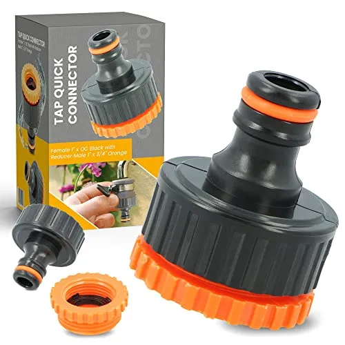 Hahnverbinder 1'' IG mit Reduzierung 1'' AG x 3/4'' IG Wasserhahn Anschluss Verbinder Gartenschlauch Adapter Hahnstück Für Wasserhähne Mit Gewinde Garten Schlauch Hahnanschluss Bewässerungssystem