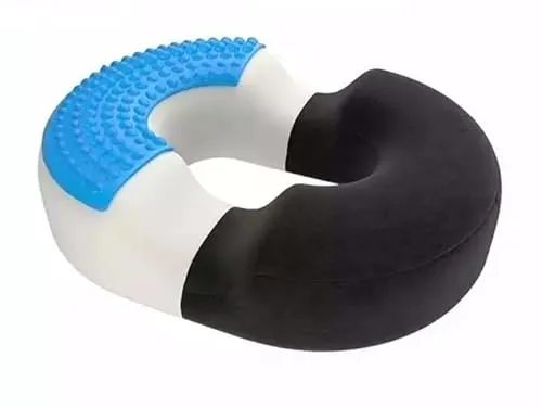 Donut Kissen Gelkissen, Sitzkissen Steißbein Kissen, Hämorrhoiden Ischias Schmerzkissen, Gedächtnisschaum Autositzkissen, Orthopädisches Druckentlastungskissen für Schwangerschaft, Steißbein (Schwarz)