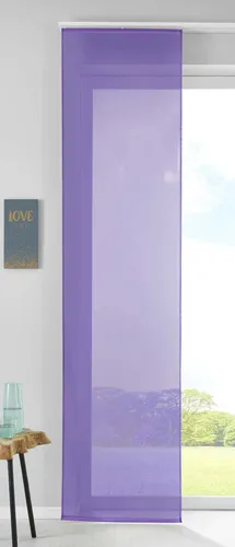Schiebegardine Flächenvorhang Vorhang Gardine Voile HxB 245x60 cm Lila