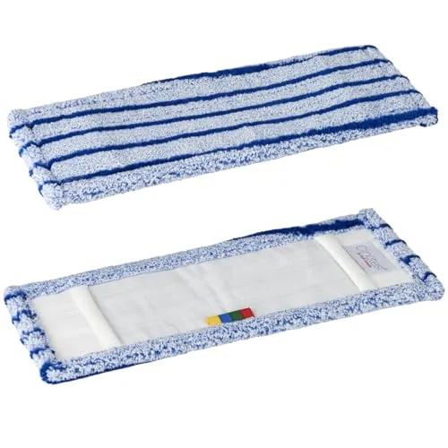 Clinotest Wischmopp Runner Blue DB-FC 2.0 Wischbezug 40 cm – Profi-Moppbezug mit Microfaser & PA-Leichtlaufborsten, hohe Schmutzaufnahme, langlebig, ergonomisch, für gewerbliche & tägliche Reinigung