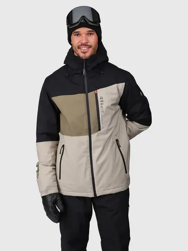 Brunotti Flynners Men Snow Jacket - Beige XXL - Funktionsjacke für Alpinski und Snowboard, atmungsaktiv, wasser- und windabweisend mit 10.000 mm Wassersäule. Ideal für sportliche Aktivitäten im Schnee.