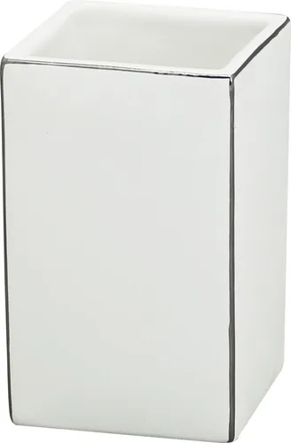 TrendLine Zahnputzbecher weiß silber