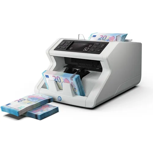 Safescan Geldscheinzähler 2210 G2 - Card-Reader mit schneller Zählgeschwindigkeit von 1000 Noten/min und Sicherheitsprüfung durch UV- und Größenmerkmale, ideal für den professionellen Einsatz.