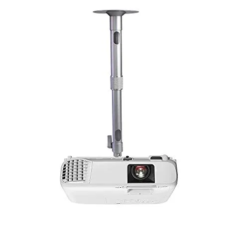 Drsn Beamer Halterung Deckenhalterung, Höhe 26-40cm, Tragkraft 3kg, Projektorhalterung für Wand/Decke, Aluminiumlegierung, Universalhalterung, Flexibler Kugelkopf, Stabiler Halt