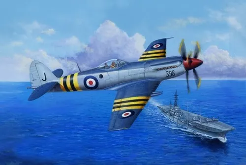 Trumpeter 1:48 SUPERMARINE SEAFANG F.MK.32 FIGHTER Modellbausatz - Flugzeuge, detaillierter Modellbausatz im Maßstab 1:48, ideal für Sammler und Modellbau-Enthusiasten ab 12 Jahren.
