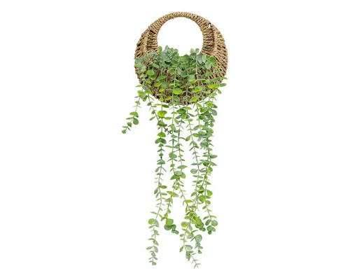 Künstlicher Eukalyptus in geflochtenem Topf, 70 cm - Blumen & Künstliche Pflanzen, stilvoller Eukalyptus in geflochtenem Topf, pflegeleicht und ideal für einen natürlichen Touch in jedem Raum.