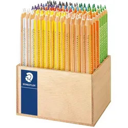 STAEDTLER Noris Club® jumbo Buntstifte farbsortiert, 112 St. - Schreibutensilien, 112 farbsortierte Jumbo-Buntstifte mit Spitzer für kreative Kunstwerke und lebendige Farbgestaltungen.