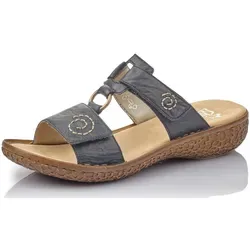 Rieker V69N2-14 Pantolette blau 41 EU - Wanderschuhe, bequeme Pantolette in Blau, ideal für entspannte Sommerausflüge und Freizeitaktivitäten.