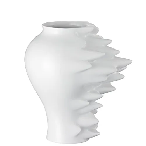 Rosenthal Dekovase Fast Weiß (Mittel) - Elegante Mittel-Vase aus hochwertigem Porzellan, ideal für stilvolle Dekorationen in jedem Raum.
