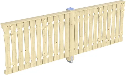 Skan Holz Seitenwand Balkonschalung 305 x 96 cm Fichte Natur - Zubehör für Terrassenüberdachungen, dekorative Brüstung aus nordischer Fichte, ideal für Schutz und Sichtschutz bei Terrassenüberdachungen.