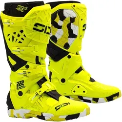 Sidi Crossair X RACR Stiefel - Neon-Gelb/Schwarz/Weiß - 49 EU - Leistungsstarker MX-Stiefel mit extrem robusten Protektoren für maximalen Schutz und Komfort. Das innovative Design sorgt für hervorragende Griffigkeit und Flexibilität auf der Rennstrecke.