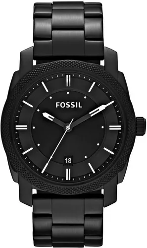 Fossil FS4775 Herrenuhr Edelstahl MACHINE schwarz - Armbanduhr für Herren aus hochwertigem Edelstahl, mit robustem Design und 5 Bar Wasserdichtigkeit – perfekt für jeden Anlass.