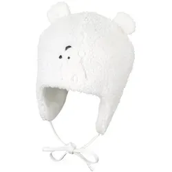 Sterntaler Inkamütze Eisbär – Flauschige Mädchen Wintermütze mit Öhrchen - Hüte, Mützen & Caps für Baby-Mädchen – Kuschelige Teddyplüsch-Mütze mit Eisbär-Stickerei, optimaler Kälteschutz und komfortable Passform für die kleinen Entdecker.