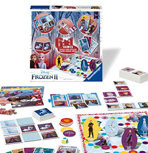 Ravensburger Disney Frozen 2, 6-in-1-Spiele für Kinder ab 3 Jahren