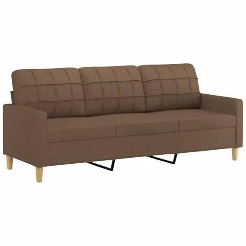 vidaXL 3-Sitzer Sofa für Wohnzimmer - Bequemes Polstersofa mit robustem Metallgestell, ideal für entspannte Stunden im Wohnzimmer. Strapazierfähiger Stoff und modernes Design sorgen für einen echten Blickfang.