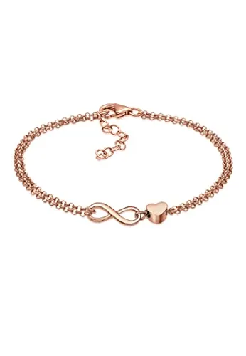 Elli Armband Damen Herz Liebe Unendlichkeit Infinity - Armbänder für Damen, aus hochwertigem 925 Sterling Silber, handgefertigt und ideal als stilvolles Geschenk für besondere Anlässe.