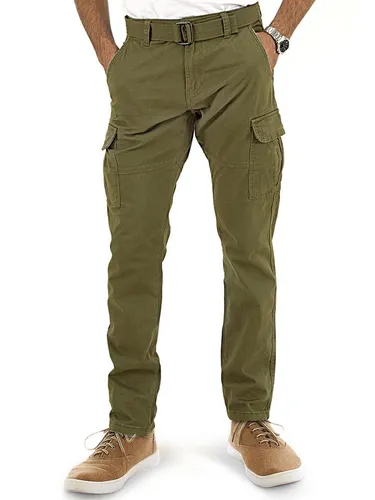 Indicode Cargohose William in Grün S - Wanderhose für Herren, aus 98% Baumwolle und 2% Elasthan, pflegeleicht und elastisch, ideal für Outdoor-Aktivitäten.