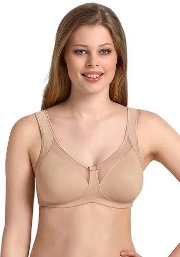 Komfort-BH Clara von ANITA SINCE 1886, Größe 105, Cup D, beige (sand) - Funktionsunterwäsche mit modischem Netzeinsatz und gepolsterten, verstellbaren Trägern für optimalen Halt und Komfort bis in große Größen.