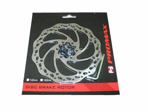 Promax, Bremsscheibe, waved shape, Edelstahl, 6-Loch, 115g, 160mm