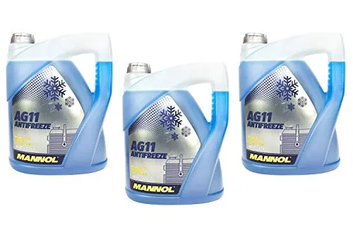MANNOL Frostschutz Konzentrat blau SAE J1034 Longterm Antifreeze AG11-40°C 3 Stück á 5 Liter