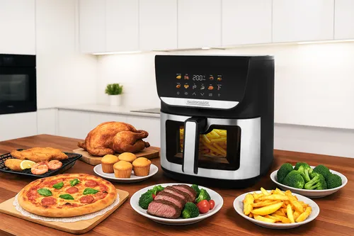 GASTROBACK Heißluftfritteuse 42586 Duo Family 9 L, Schwarz