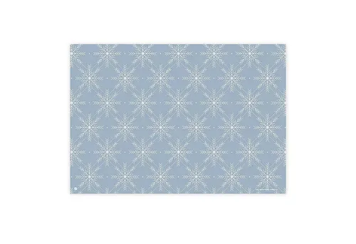 AVA Platzset, Tischsets aus Papier 43x30cm Schneeflocken Muster 50 Stück Hellblau
