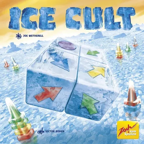 Zoch - Spiel - Ice Cult - Gesellschaftsspiel mit strategischen Wendungen, wo Geschick und Taktik entscheiden. Erreiche als Erster die warmen Gefilde und überhole deine Mitspieler mit eiskalten Manövern!