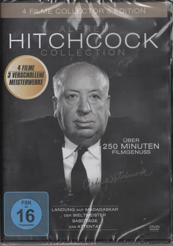 Alfred Hitchcock Collection 4 Filme DVD NEU Landung auf Madagaskar Sabotage