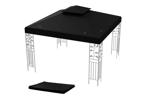 COSTWAY Ersatzdach Pavillon 3x3m - Stabil, wasserabweisend & einfach zu montieren - Ersatzdach für 3x3m Pavillons, ideal für Feste. Das Doppeldach sorgt für gute Luftzirkulation und ist aus langlebigen, wetterfesten Materialien gefertigt. Leichter Aufbau mit Klettverschluss.