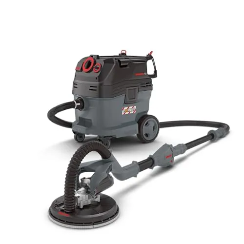 MENZER Langhalsschleifer LHS 225 mit Sicherheitssauger VCL 530 PRO - Schleifmaschinen mit ergonomischem Design, leistungsstarkem 1.380-Watt-Sicherheitssauger für effizientes Arbeiten ohne Staubunterbrechung. Inklusive Schleifscheiben-Set und Transporttasche.