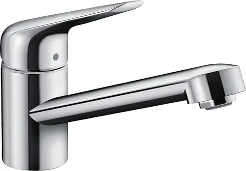 hansgrohe Küchenarmatur 360° schwenkbar - Armaturen für die Küche mit 100mm hochkomfortablem Auslauf, AirPower für spritzfreies Wasser und QuickClean für einfache Reinigung – ideal für eine moderne Küche.