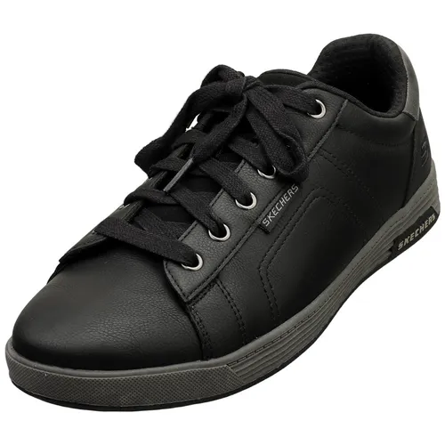 SKECHERS CAVELL Herren Sneaker, Gr. 41, schwarz - Sneaker aus Lederimitat mit Air-Cooled Memory Foam für optimalen Tragekomfort, ideal für Freizeit und Alltag.