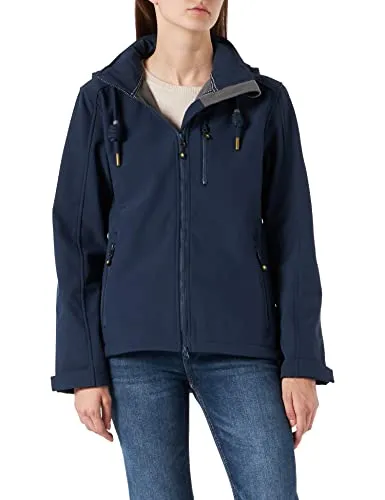 Ankerglut Damen Übergangsjacke mit Abnehmbarer Kapuze - Funktionsjacke aus 96% Polyester und 4% Elastan, gefüttert und winddicht - ideal für wechselhaftes Wetter.