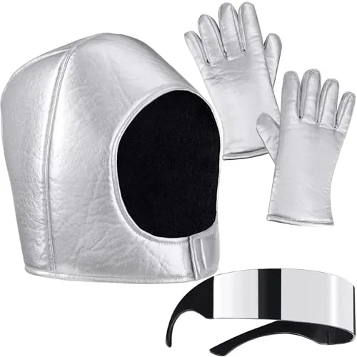 dressforfun Unisex Kostüm Astronautenhelm, Brille und Handschuhe, One Size, verspiegelte Astronautenbrille, Weltraum Astronauten Zubehör, Astronaut Helm für Karneval, Fasching, Mottoparty, silber