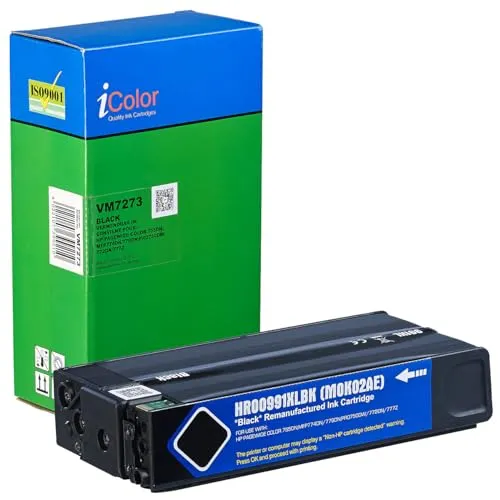 iColor Tinte,: Tintenpatrone für HP (ersetzt HP 991X), Black (Nachfülltinte)
