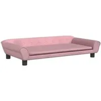 vidaXL Kindersofa Rosa Samt - Sofas fürs Kinderzimmer, gemütliches Minisofa mit runden Kanten für sicheren Komfort und stilvolles Design, ideal zum Entspannen für Kinder.