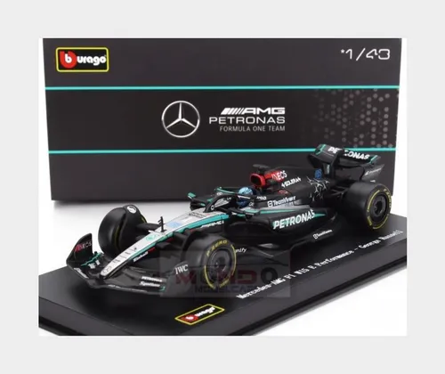 1:43 BURAGO Mercedes Gp F1 W15 #63 2024 Russell +Pilot & Showcase BU38209-R Mode