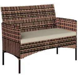 MC Star Loungesofa 2-Sitzer aus Rattan – Wetterfestes Gartensofa mit Polster