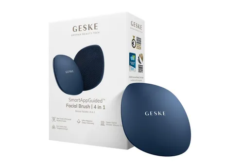 GESKE German Beauty Tech Elektrische Gesichtsreinigungsbürste SmartAppGuided™ Facial Brush 4 in 1, Packung, 1-tlg., inkl. kostenloser APP (SmartAppGuided Device), Mit der GESKE App erhältst Du deine personalisierte Hautpflegeroutine.