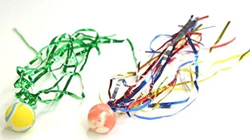 Unbekannt 10 Flummi mit Glitzerband 24mm Durchmesser Flummy Mitgebsel Kindergeburtstag