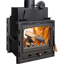 Kamineinsatz PRITY 2CM | 13,5 kW | Holzofen | A Effizienz | Ø150 mm Rauchrohr - Schwarz