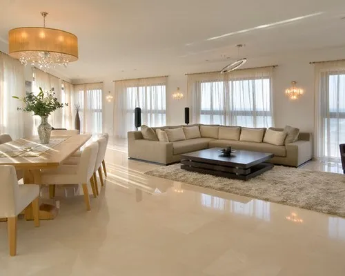 Luxus Marmor Bodenfliesen 60x60 cm - Elegante Crema Marfil Natursteinfliesen, glänzend und ideal für jeden Wohnbereich, von Küche bis Pool. Hochwertiger Bodenbelag für modernes Ambiente.